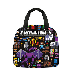 Minecraft午餐包我的世界保温袋饭盒袋便当袋男生轻便大容量手提