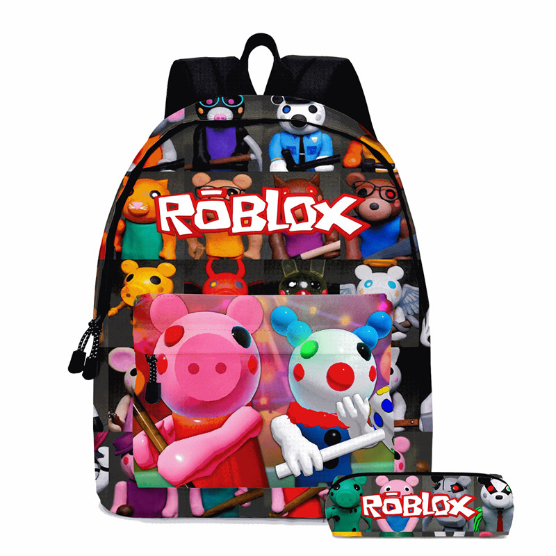 Piggy Roblox书包笔袋小学生中学生大容量游戏罗布乐思动背包轻便