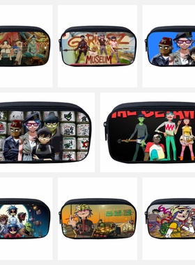Gorillaz英国虚拟乐队笔袋儿童小学生大容量文具袋耐脏铅笔盒布