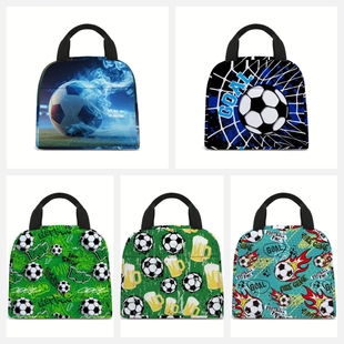 Football足球篮球图案儿童午餐包小学生饭盒包包时尚潮流男童饭袋