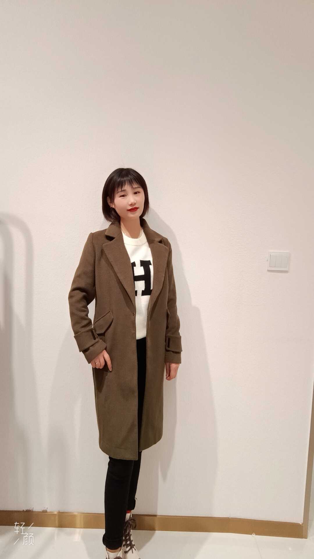 duoyi朵以女装专柜正品品质呢大衣含羊毛32TD737061，下单包邮