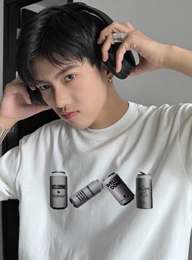 WE11DONE TRACK小众设计感潮牌美式夏季男士白色半袖男生短袖T恤