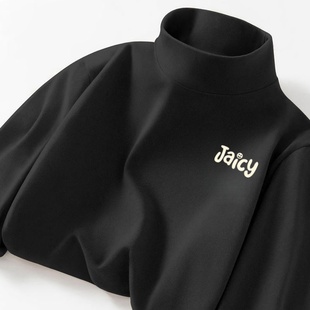 男中高领打底双面德绒男款秋冬季美式重磅卫衣白色内搭半高领上衣