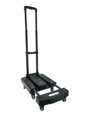 黑色拉杆取快递小拉车折叠家用便携拉货搬运拖车购物买菜手推车