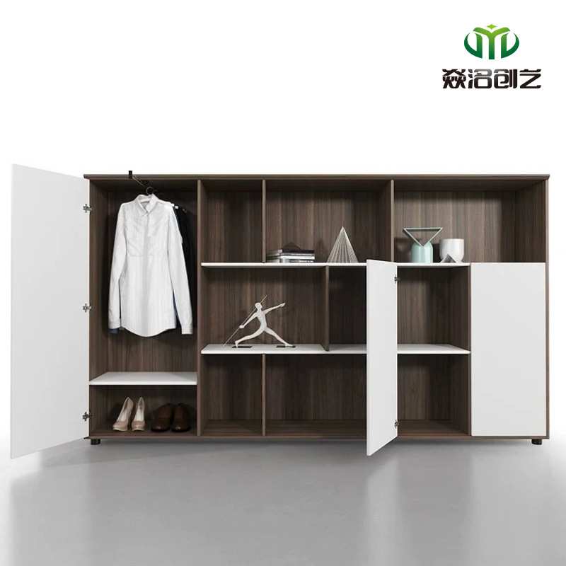 办公柜木质矮柜密码锁书柜多层组合档案柜简约现代落地柜文件柜