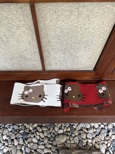 Carbon Water小围巾kitty秋冬季Ins风可爱保暖针织毛线围脖女