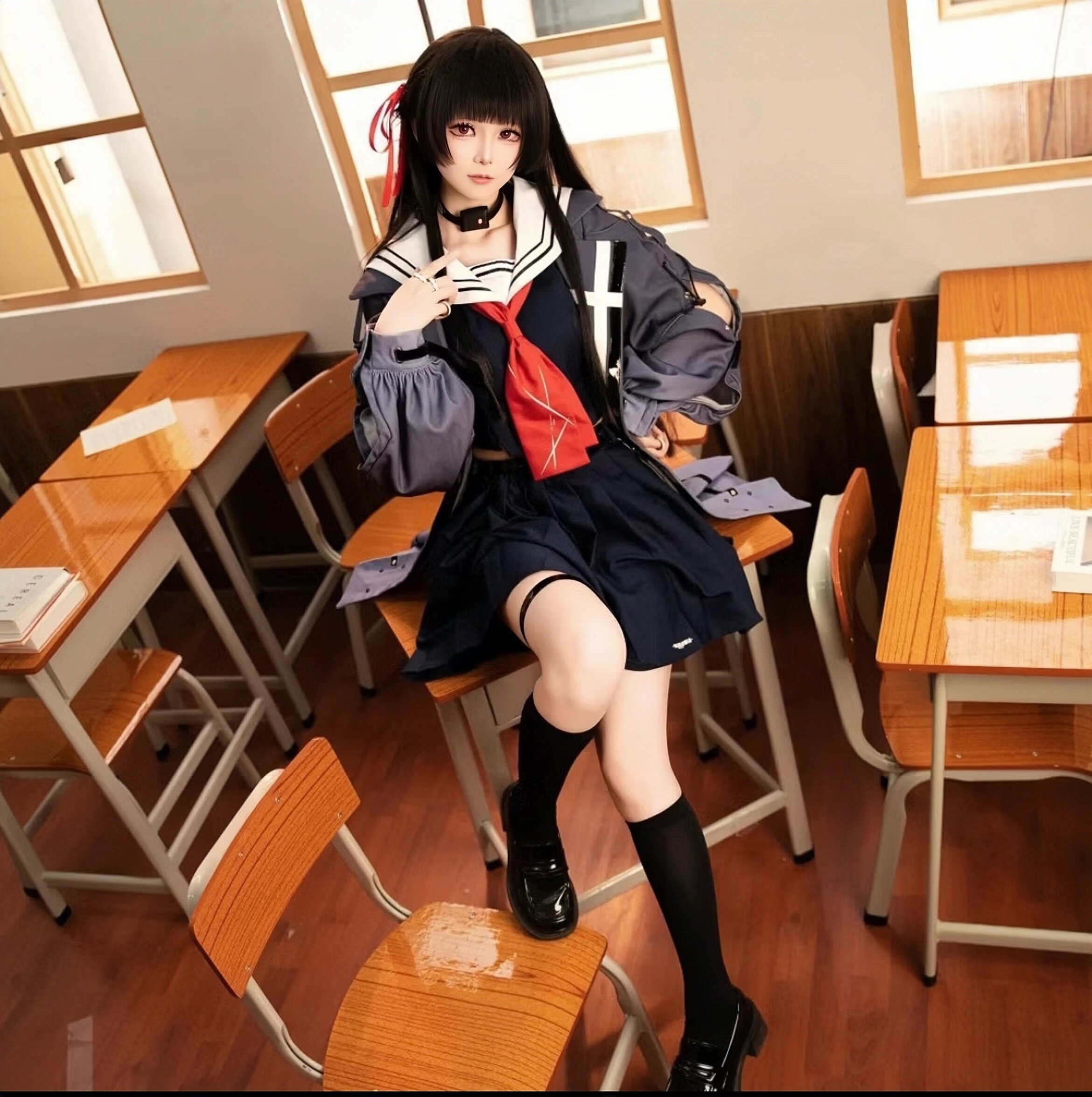 鸣潮千咲cos服套装制服