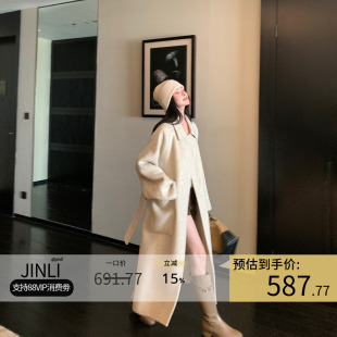 韩系高级感毛呢外套女冬季2025新款小个子超好看的双面呢羊毛大衣