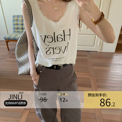 韩版蕾丝拼接背心女气质2026年夏