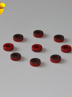 T37-2软磁铁粉芯、-2材铁粉芯红灰环、环形磁粉芯