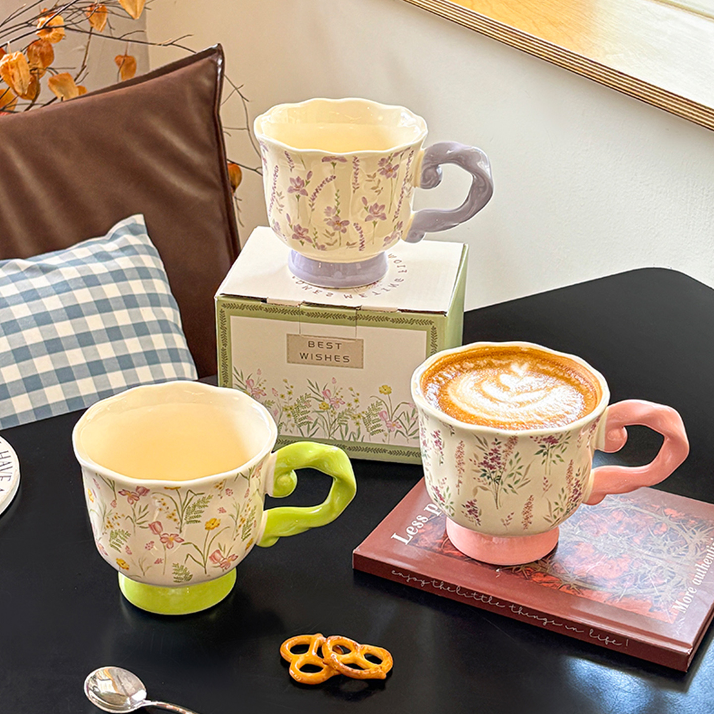 舍里精致燕麦杯陶瓷水杯实用礼物