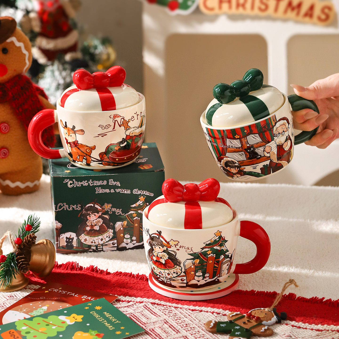 舍里圣诞马克杯家用陶瓷圣诞礼盒