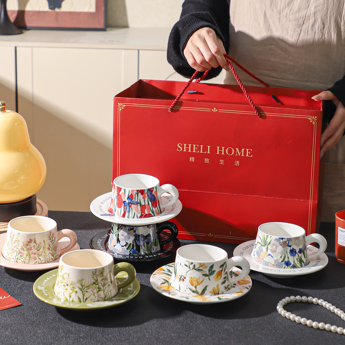 舍里高级感陶瓷咖啡杯生日礼物