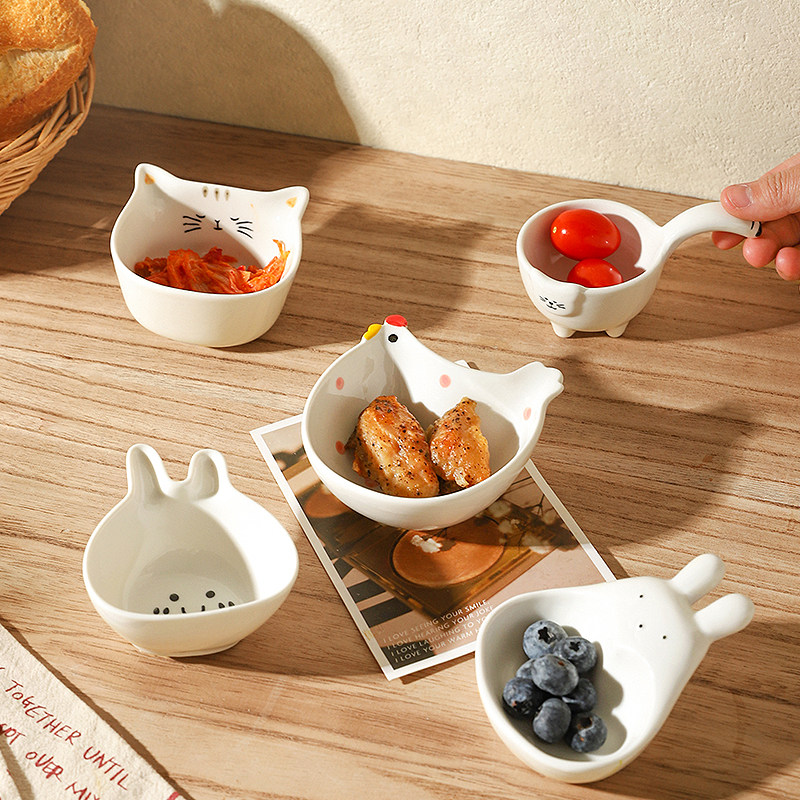 舍里卡通兔子蘸酱碟家用番茄酱调料小碟火锅酱油碟醋味碟小菜碟子,餐饮具,碟,淘宝优惠券,粉丝福利购,淘宝优惠卷