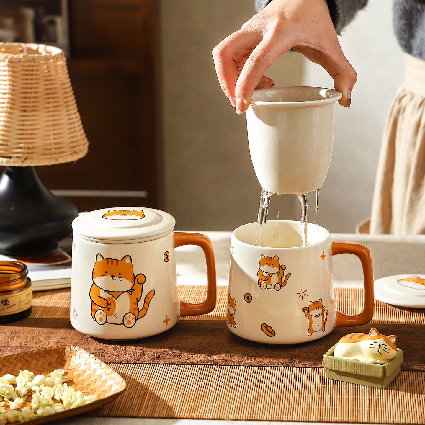 舍里高颜值创意带过滤茶杯咖啡杯