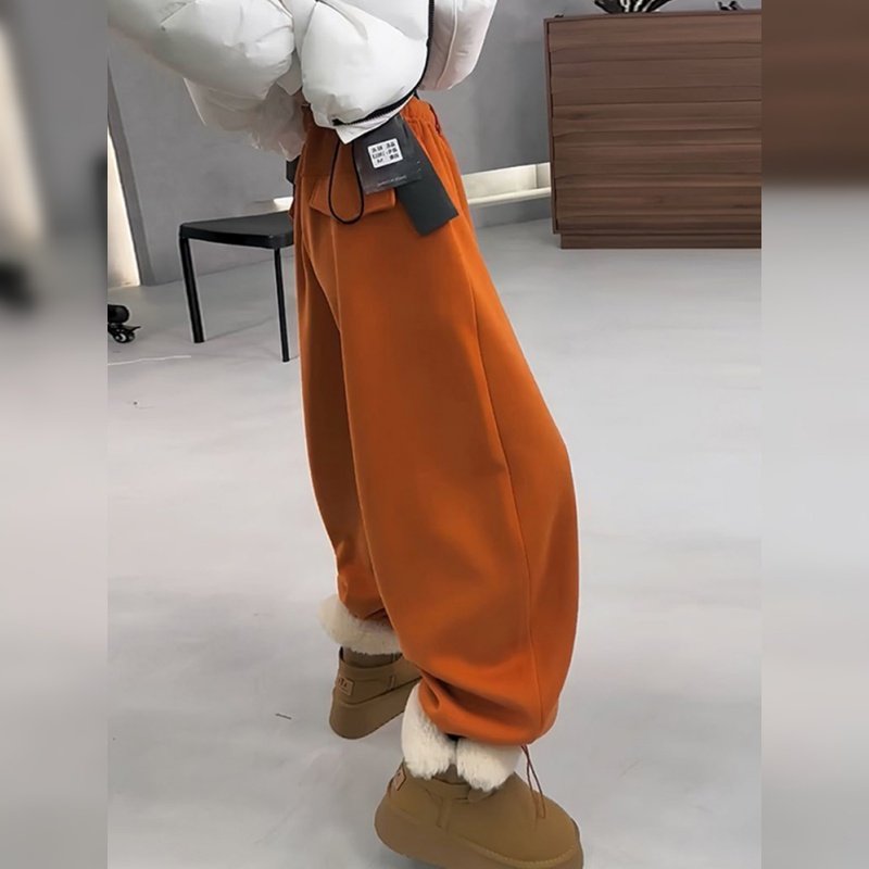 大码梨形身材高腰显瘦镰刀裤子女