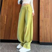 女2026年春秋装 阔腿休闲裤 新款 子窄版 宽松显瘦直筒拖地长裤 香蕉裤
