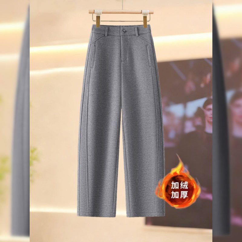 灰色羊毛裤子冬加厚高腰弯刀裤女2025新款休闲运动裤显瘦加绒卫裤,女装/女士精品,休闲裤,淘宝优惠券,粉丝福利购,淘宝优惠卷