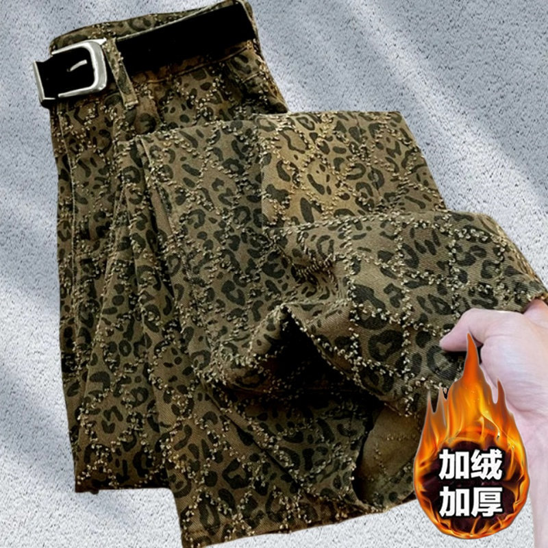 韩版豹纹格子哈伦裤女宽松阔腿裤2026年春秋季时尚潮流直筒长裤子,女装/女士精品,休闲裤,淘宝优惠券,粉丝福利购,淘宝优惠卷