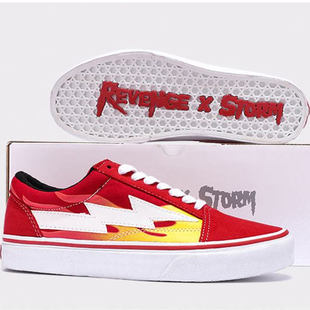 正品美版复仇风暴黑武士revenge x storm闪电鞋火焰帆布鞋板潮流