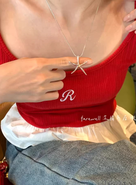 冷淡风海星吊坠锁骨链女百搭