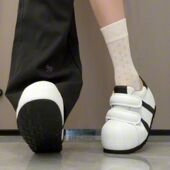 丑萌魔术贴小白鞋 女2025新款 复古百搭休闲鞋 贝壳鞋 内面包鞋 子