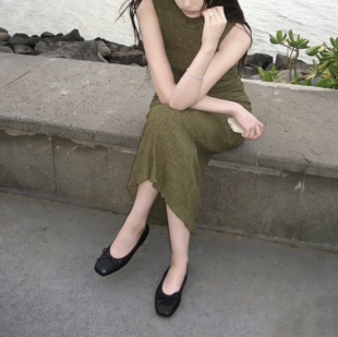 一年 后背拉链微弹长旗袍 开始是春天 3色 蛮丽楼｜脏皱