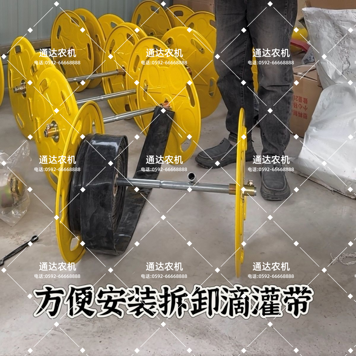 一体滴灌挡圈播种机收卷器架子滴管导管滚轮冲压加厚农用新款配件