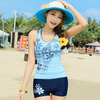 student girl vest Split swimsuit conservative Boxer shorts Korean Edition Teenagers Swimwear Sandy beach motion