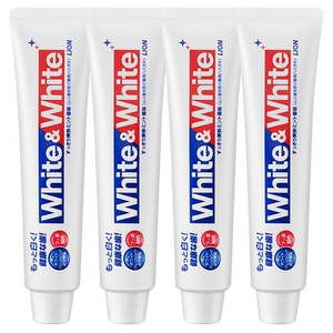 LION狮王WHITE美白牙膏去黄口臭口气清新150g
