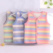 婴儿加绒马甲秋冬款 宝宝保暖衣服 新生儿背心男女儿童夹棉坎肩