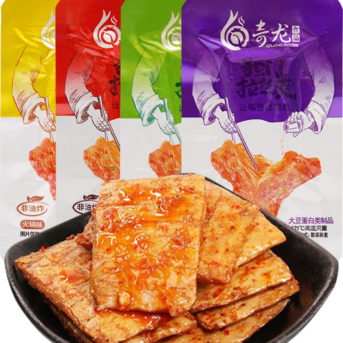 张奇龙 拉丝爽 20/40包 香辣大豆拉丝蛋白独立小包追剧休闲零食