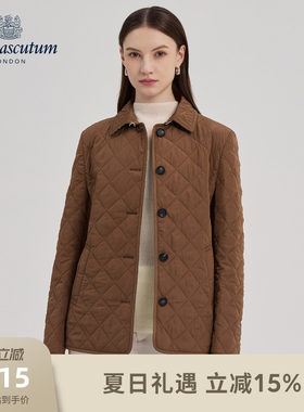 【雅格狮丹】女简约翻领棉服外套