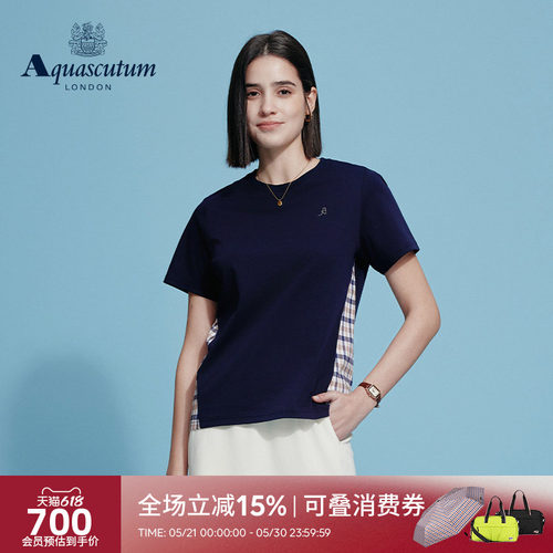 【100%棉】女士休闲圆领短袖T恤