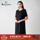雅格狮丹秋冬新品 时尚 女装 Aquascutum 修身 开叉连衣裙Q5073EL011