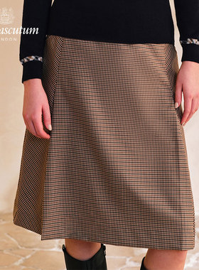 Aquascutum/雅格狮丹秋冬新品时尚女装半身裙褶裙A字裙Q5076EL021