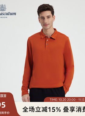 【雅格狮丹】男长袖T恤商务POLO