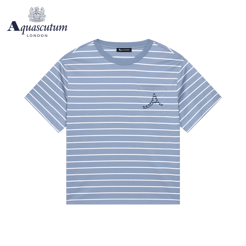 Aquascutum/雅格狮丹春夏新品女士t恤上衣短袖修身百搭Q4770EL021 女装/女士精品 T恤 原图主图