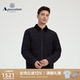 男士 新品 简约葫芦绗线棉服黑色夹克通勤 雅格狮丹冬季 Aquascutum