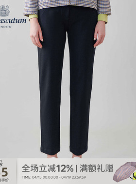 Aquascutum/雅格狮丹秋冬新品时尚女士修身弹力休闲裤Q5061EL061