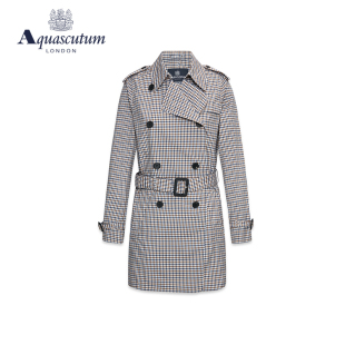 Aquascutum 风衣大衣Q4951EL011 雅格狮丹春夏女士卡其色中长款