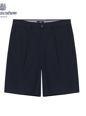 Aquascutum/雅格狮丹夏季男士短裤五分裤裤子直筒休闲Q4771EM011
