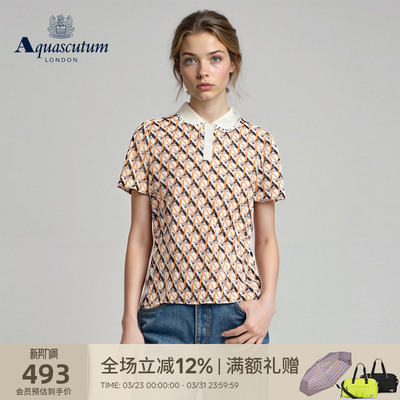 【100%棉】格纹翻领短袖POLO