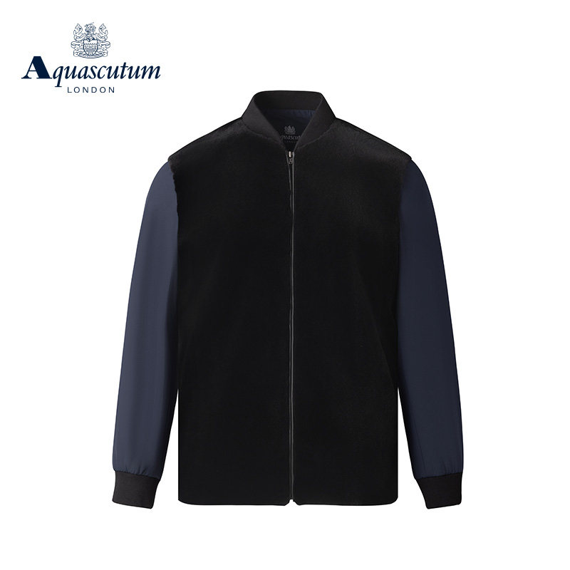 Aquascutum/雅格狮丹秋冬新品时尚男水貂毛皮夹克外套Q5060EM011