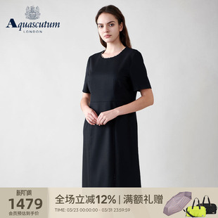修身 Aquascutum 女装 时尚 开叉连衣裙Q5073EL011 雅格狮丹秋冬新品