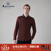 雅格狮丹秋冬新品 时尚 男纯色休闲长袖 Aquascutum 衬衫 Q5065EM021