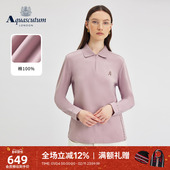 Aquascutum 气质 商务POLO衫 雅格狮丹秋冬新品 女简约通勤纯棉长袖