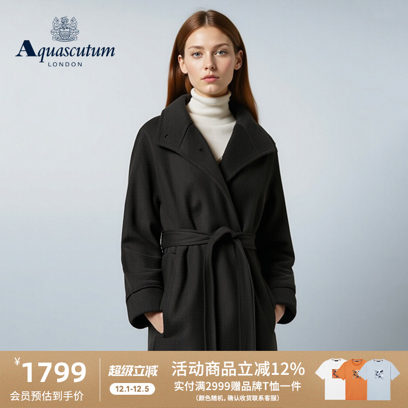 【100%羊毛】女士长款毛呢大衣