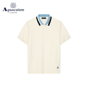 Aquascutum/雅格狮丹春夏男t恤polo衫短袖翻领宽松纯棉Q49H9EM13A