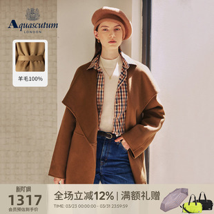 时尚 新品 女士羊毛呢大衣外套Q5050EL6A1 雅格狮丹冬季 Aquascutum